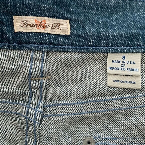 Frankie B. Butterfly Flare Jeans Women's Size 8 Tall Y2K Bling Hippie Boho Blue - Picture 8 of 13